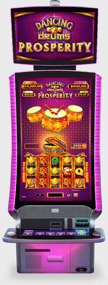 Dancing Drums Prosperity game on Kascada Portrait cabinet