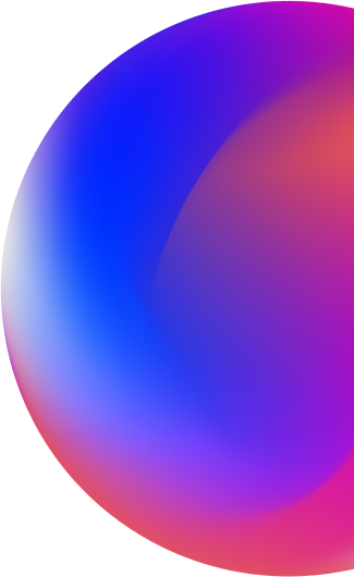 orb art in shades of blue and pink