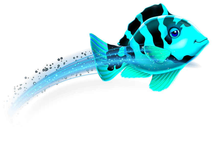 Blue fish from Gold Fish game