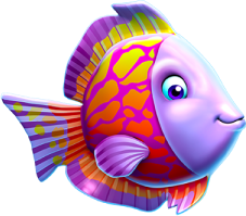 Purple fish from Gold Fish game