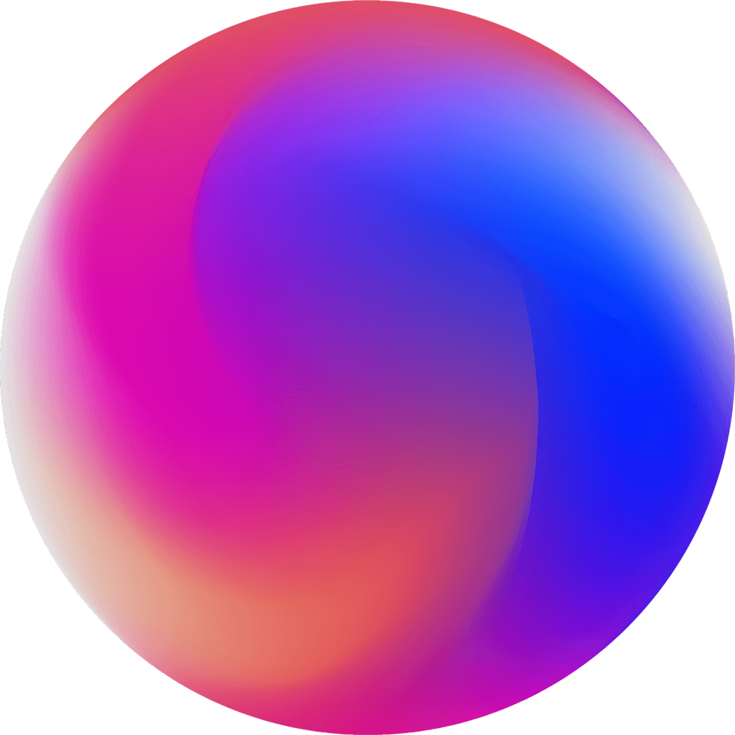 pink and blue orb art
