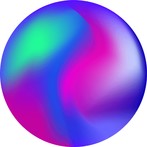 pink and blue orb art